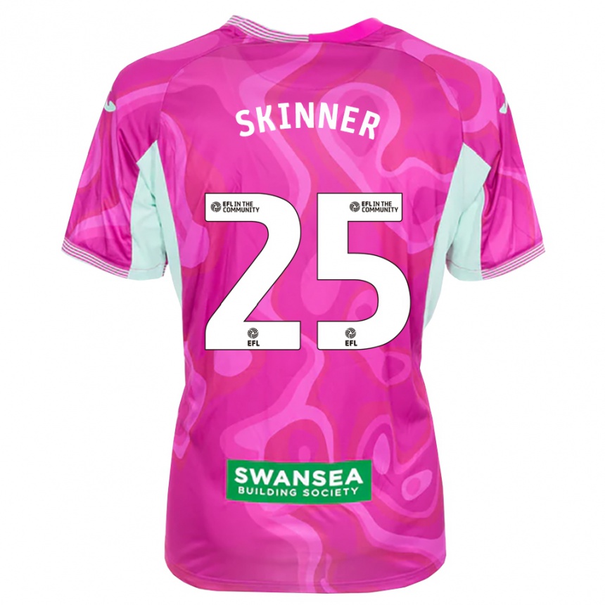 גברים כדורגל קלייר סקינר #25 מגנטה לבן חולצת שוער 2025/26