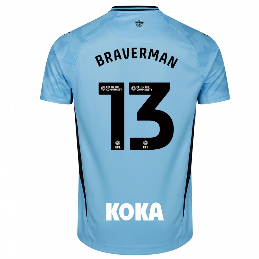 גברים כדורגל זאק ברוורמן #13 כחול שמיים בהיר חולצת שוער 2025/26