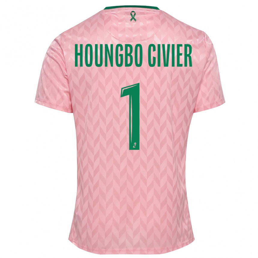 גברים כדורגל Matéo Houngbo Civier #1 ירוק ורוד חולצת שוער 2025/26