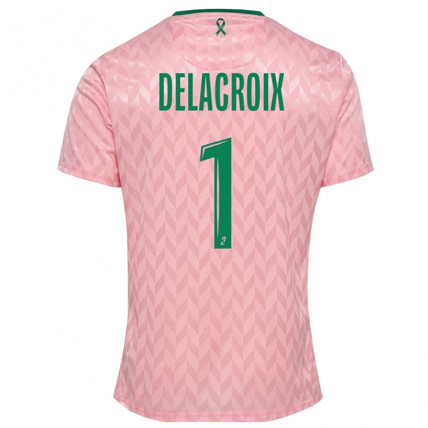 גברים כדורגל Noa Delacroix #1 ירוק ורוד חולצת שוער 2025/26