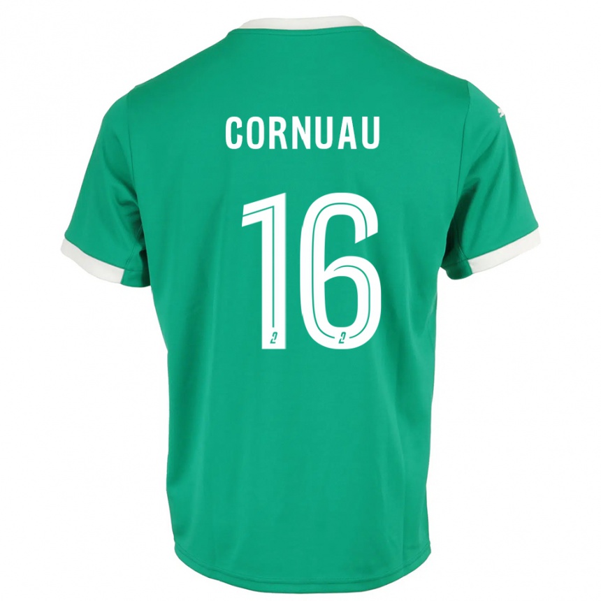 גברים כדורגל Nino Cornuau #16 לבן ירוק חולצת שוער 2025/26