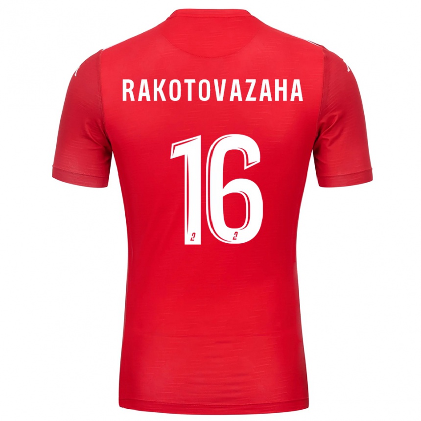 גברים כדורגל Allan Rakotovazaha #16 לבן אדום חולצת שוער 2025/26