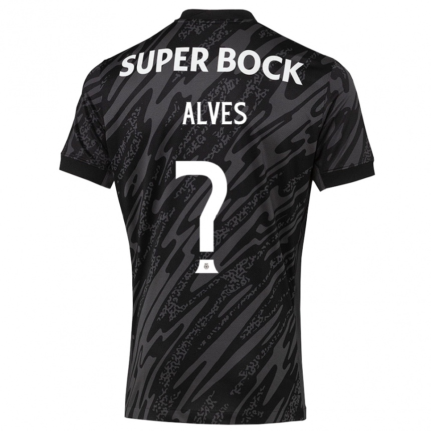 גברים כדורגל גילרמה אלבס #0 אפור שחור לבן חולצת שוער 2025/26