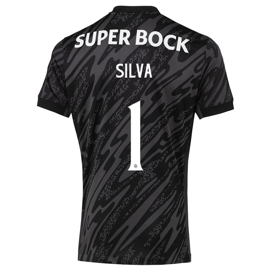 גברים כדורגל רוי סילבה #1 אפור שחור לבן חולצת שוער 2025/26