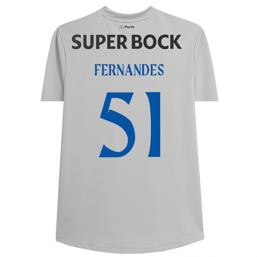 גברים כדורגל דיוגו פרננדס #51 אפור בהיר שחור חולצת שוער 2025/26