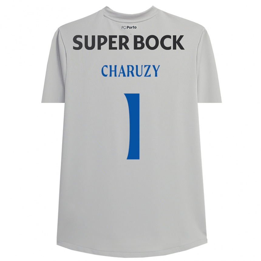 גברים כדורגל Hubert Charuzy #1 אפור בהיר שחור חולצת שוער 2025/26