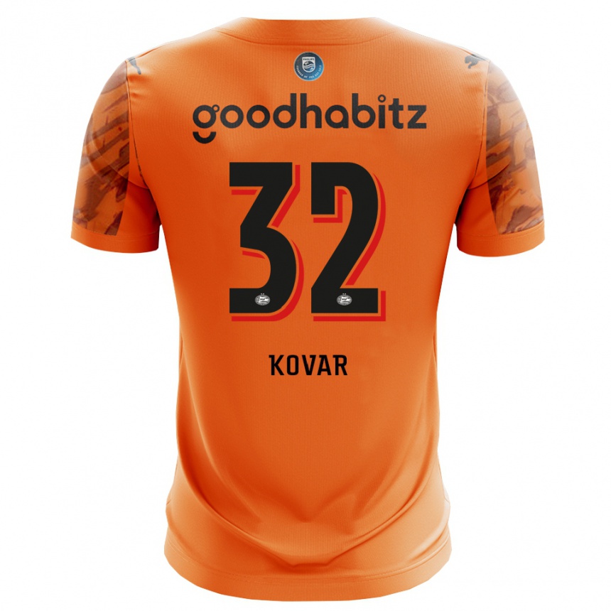 גברים כדורגל מאטיי קובאר #32 כתום שחור חולצת שוער 2025/26