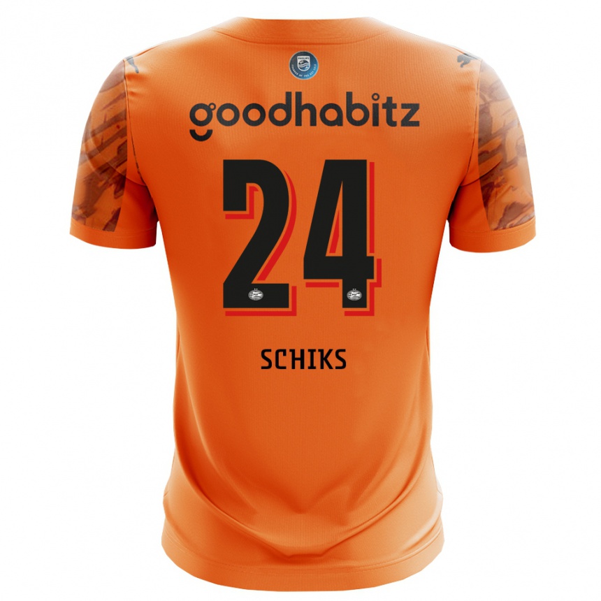 גברים כדורגל ניק שיקס #24 כתום שחור חולצת שוער 2025/26