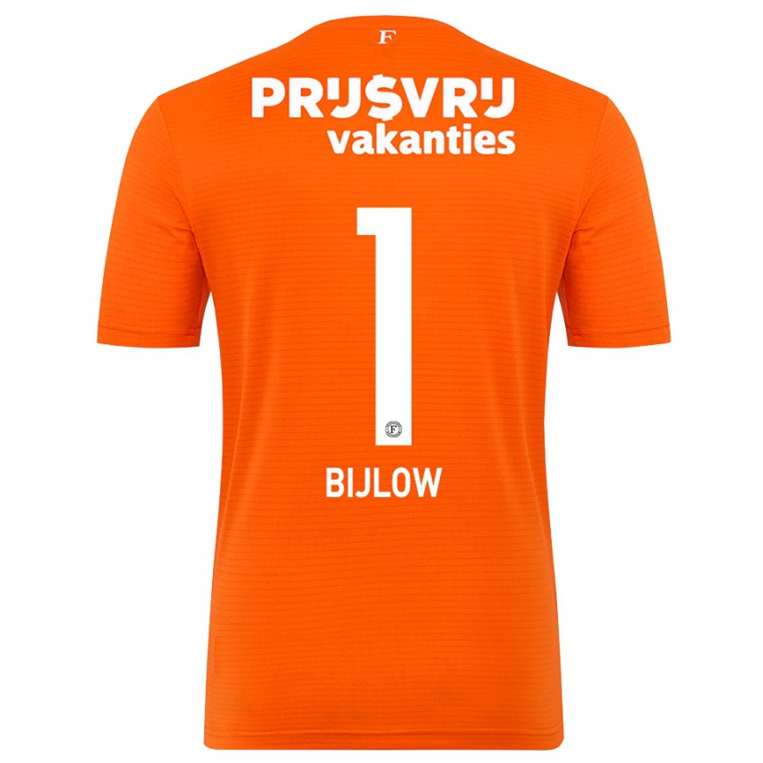 גברים כדורגל יוסטין ביילו #1 כתום שחור חולצת שוער 2025/26