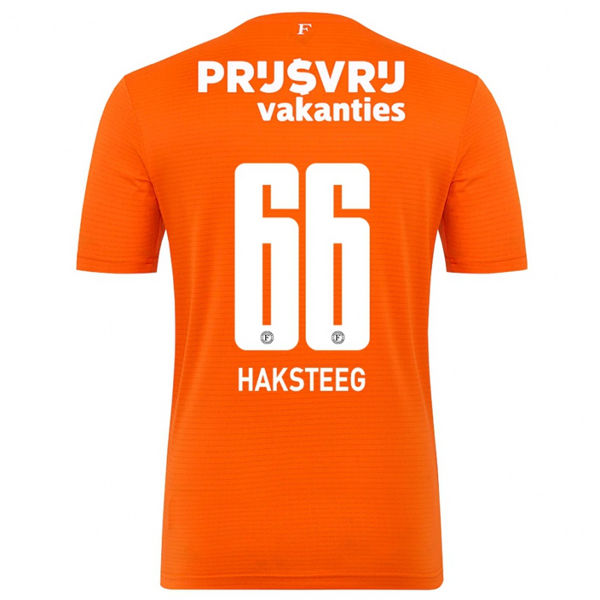 גברים כדורגל Tim Haksteeg #66 כתום שחור חולצת שוער 2025/26