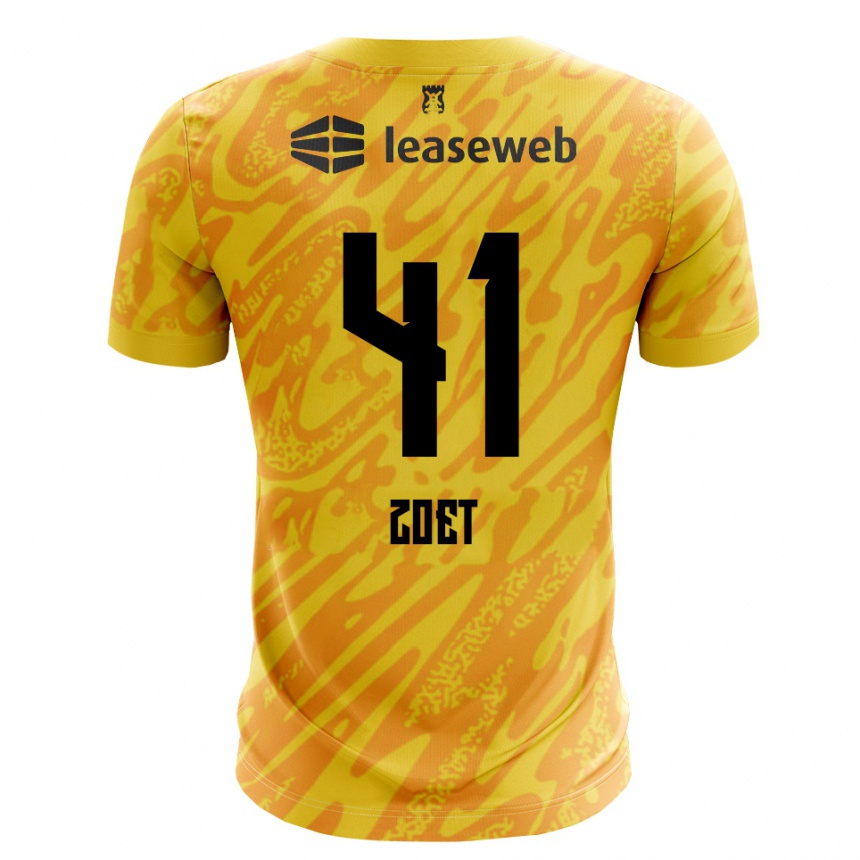 גברים כדורגל ירון זוט #41 כתום צהוב שחור חולצת שוער 2025/26