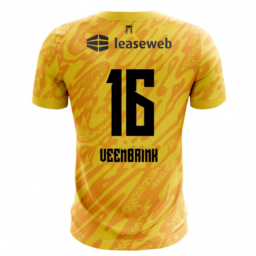 גברים כדורגל Jayden Veenbrink #16 כתום צהוב שחור חולצת שוער 2025/26