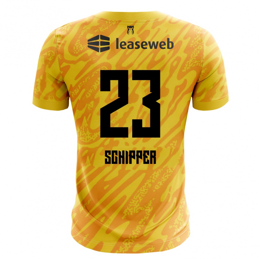 גברים כדורגל יור שיפר #23 כתום צהוב שחור חולצת שוער 2025/26