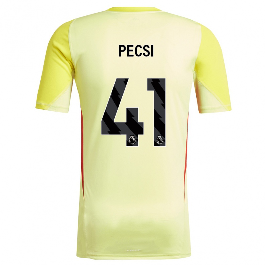 גברים כדורגל ארמין פצ'י #41 צהוב אדום חולצת שוער 2025/26