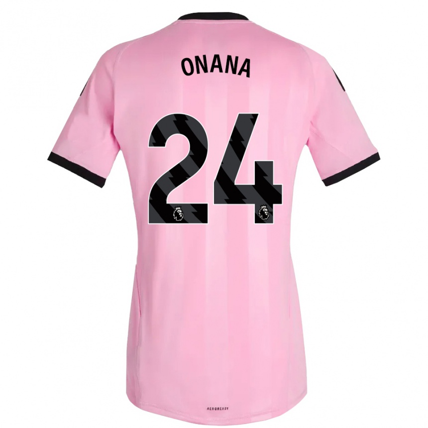 גברים כדורגל אנדרה אוננה #24 ורוד שחור חולצת שוער 2025/26