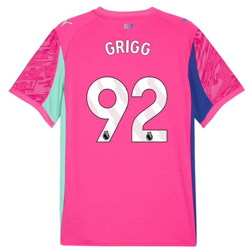 גברים כדורגל פינלי גריג #92 ורד ורוד חולצת שוער 2025/26