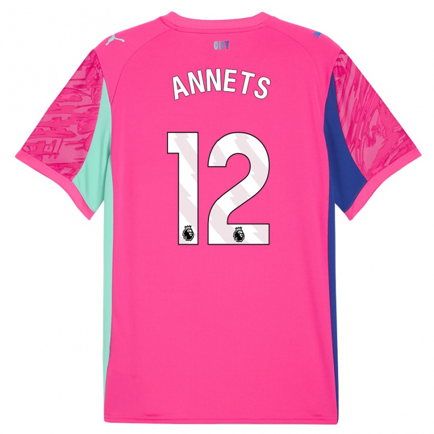 גברים כדורגל Eve Annets #12 ורד ורוד חולצת שוער 2025/26