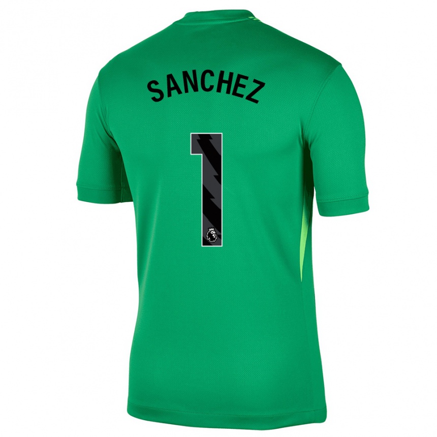 גברים כדורגל רוברט סאנצ'ס #1 ירוק שחור חולצת שוער 2025/26