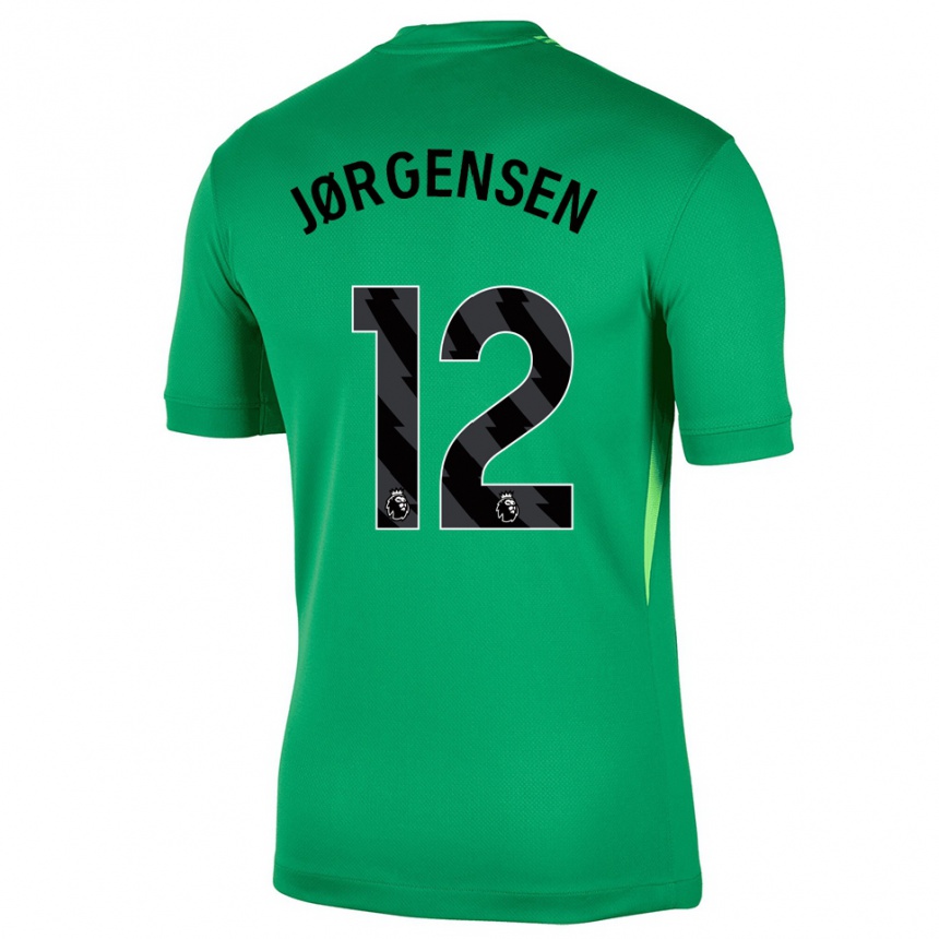 גברים כדורגל פיליפ יורגנסן #12 ירוק שחור חולצת שוער 2025/26