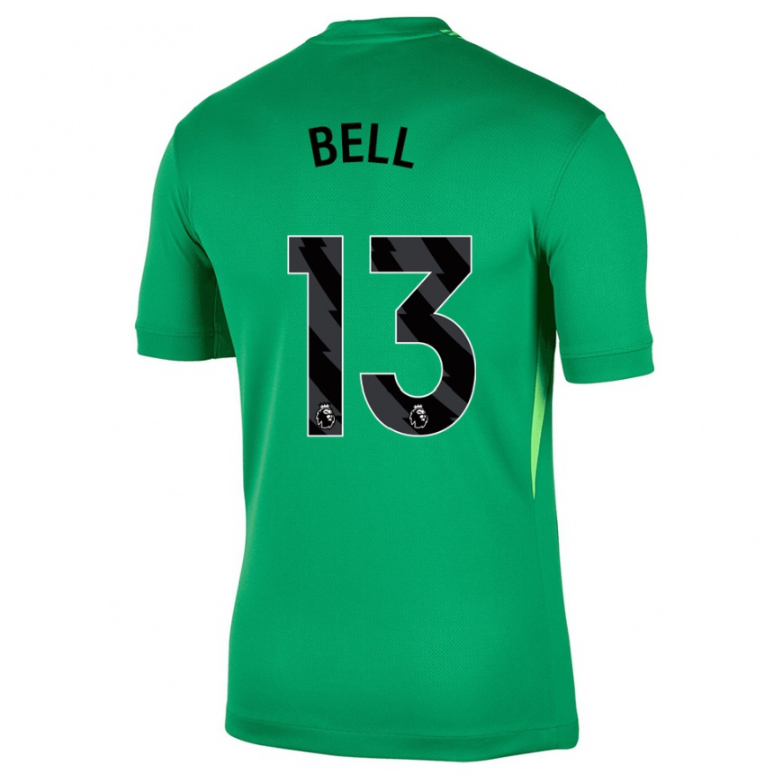 גברים כדורגל Toby Bell #13 ירוק שחור חולצת שוער 2025/26