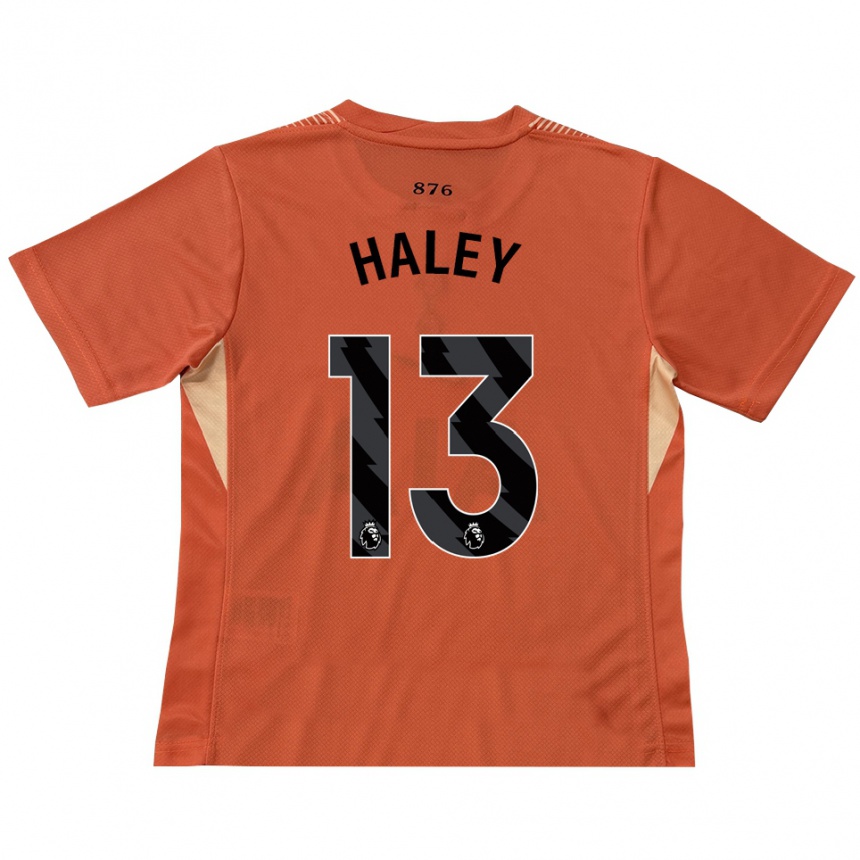 גברים כדורגל Micah Haley #13 כתום שחור חולצת שוער 2025/26