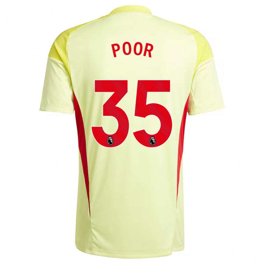 גברים כדורגל Sophia Poor #35 צהוב בהיר חולצת שוער 2025/26