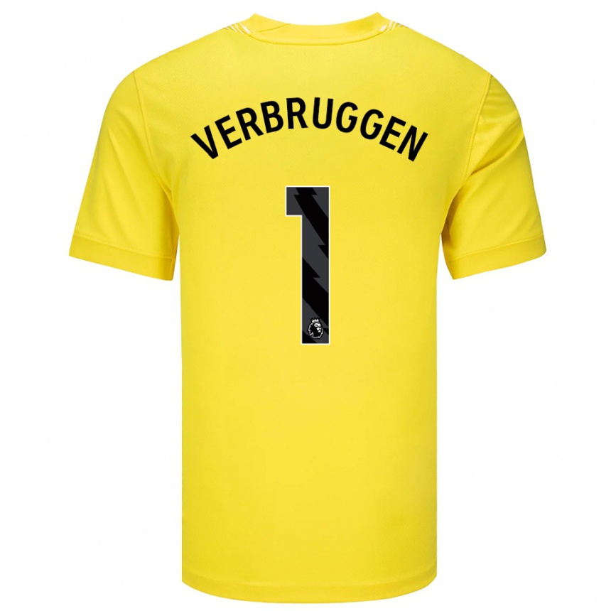 גברים כדורגל בארט פרברוחן #1 צהוב שחור חולצת שוער 2025/26