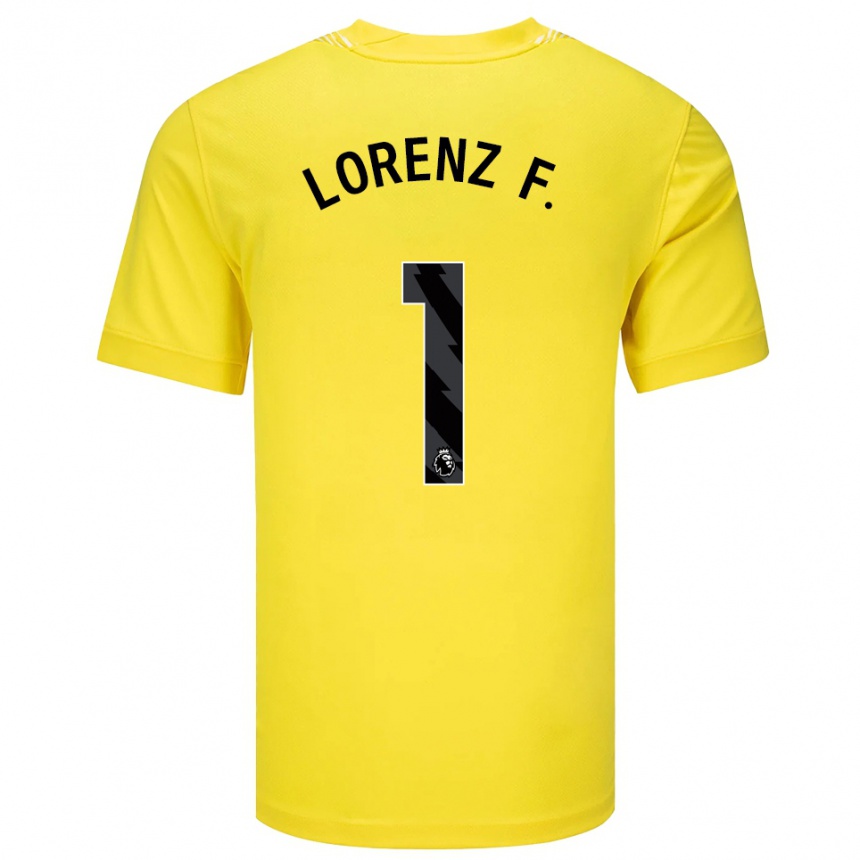 גברים כדורגל לורנץ פרדיננד #1 צהוב שחור חולצת שוער 2025/26