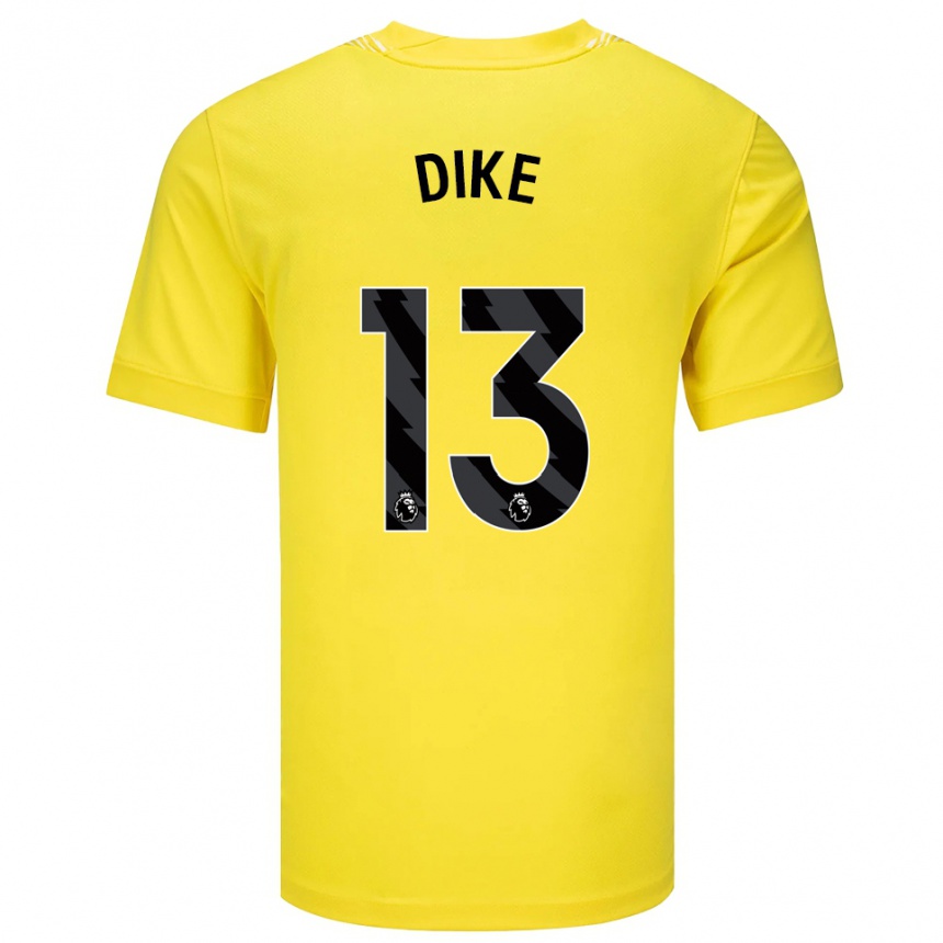 גברים כדורגל מיכאל דייק #13 צהוב שחור חולצת שוער 2025/26