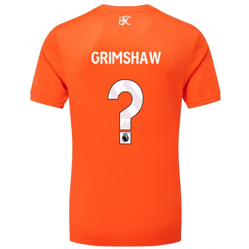 גברים כדורגל Harry Grimshaw #0 כתום לבן חולצת שוער 2025/26