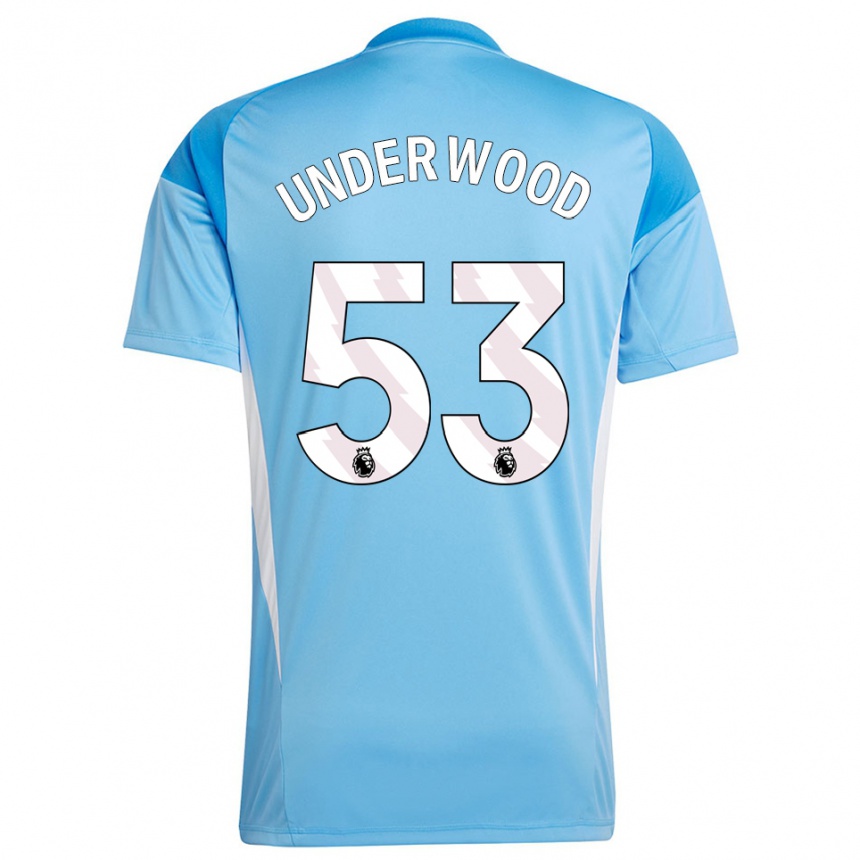 גברים כדורגל מרקו ינסון אנדרווד #53 כחול לבן חולצת שוער 2025/26