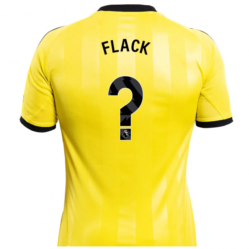 גברים כדורגל Lucas Flack #0 צהוב שחור חולצת שוער 2025/26