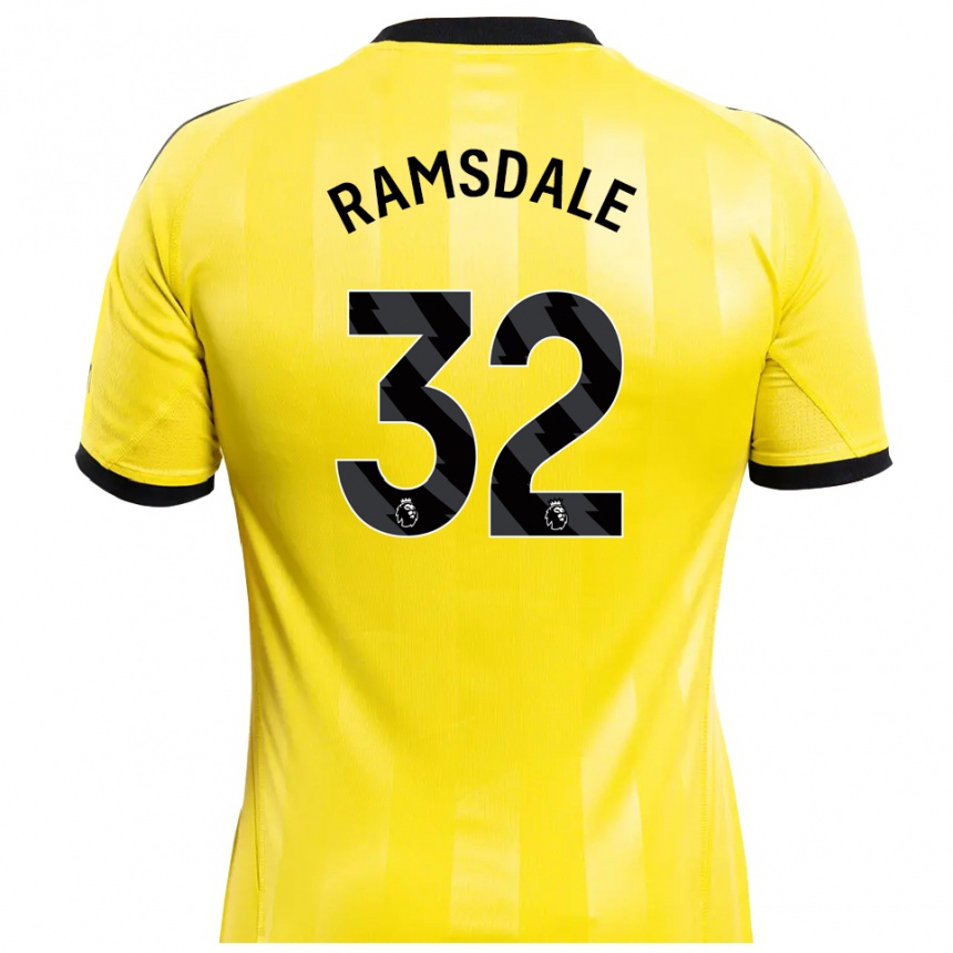 גברים כדורגל ארון רמסדייל #32 צהוב שחור חולצת שוער 2025/26
