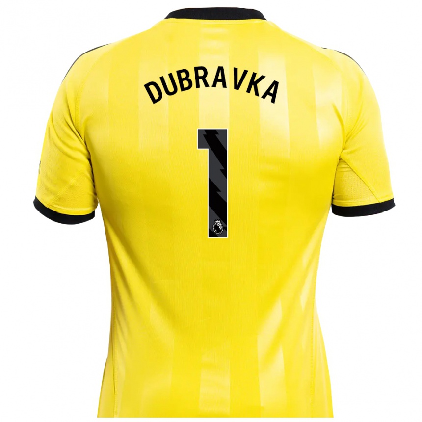 גברים כדורגל מרטין דוברבקה #1 צהוב שחור חולצת שוער 2025/26