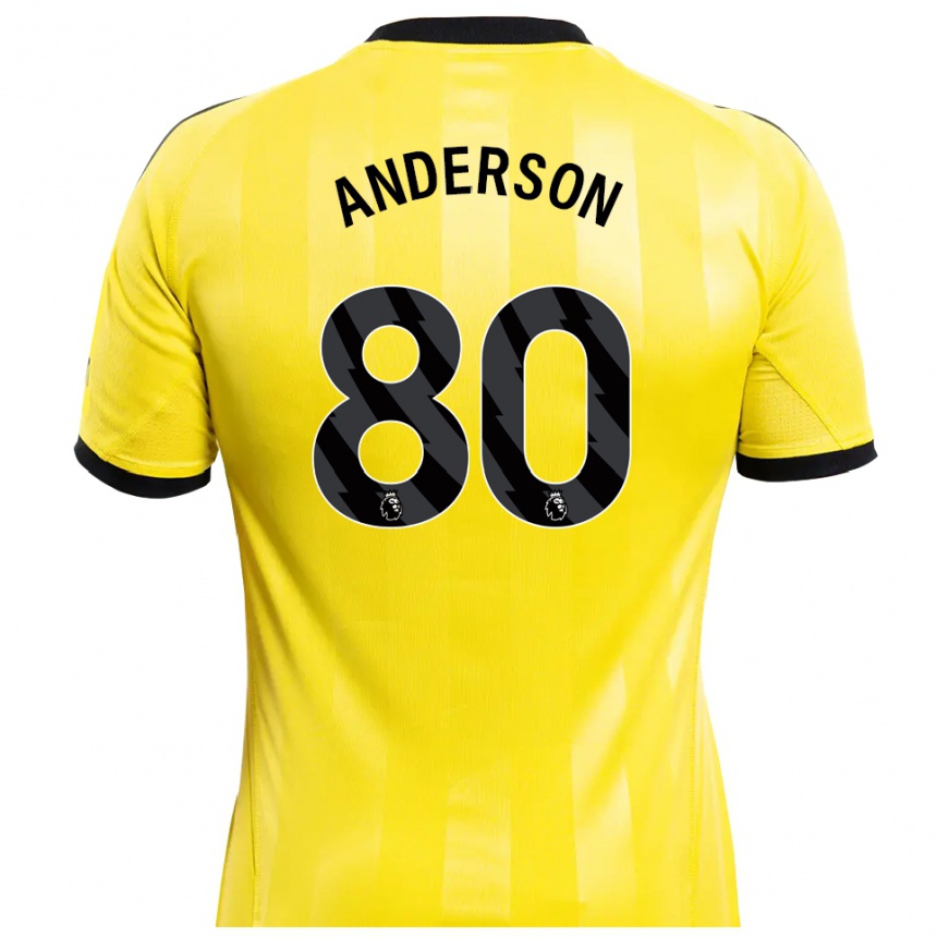 גברים כדורגל וויל אנדרסון #80 צהוב שחור חולצת שוער 2025/26