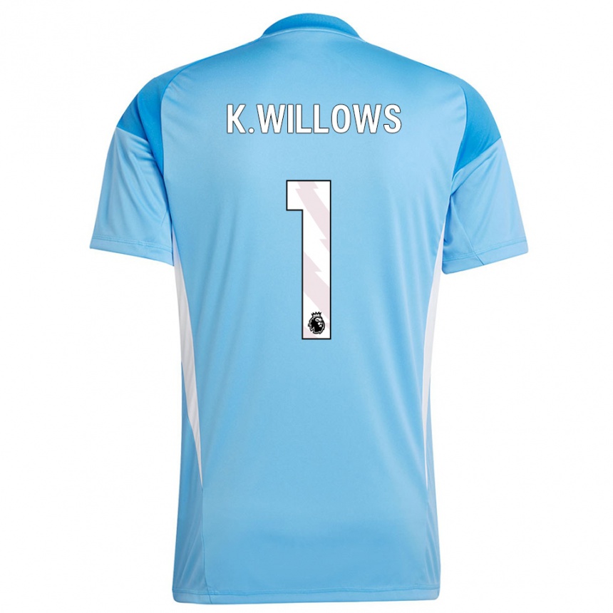 גברים כדורגל קיהן ווילווס #1 כחול לבן חולצת שוער 2025/26