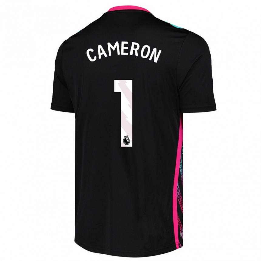 גברים כדורגל וקמרון #1 שחור לבן חולצת שוער 2025/26