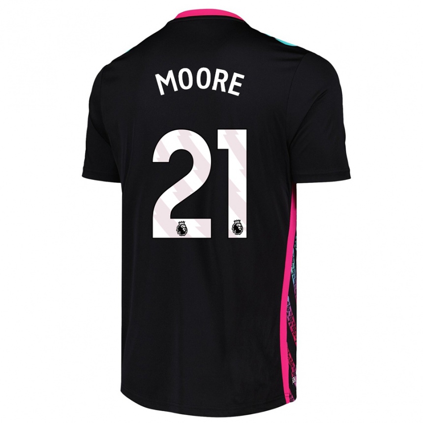 גברים כדורגל סיימון מור #21 שחור לבן חולצת שוער 2025/26
