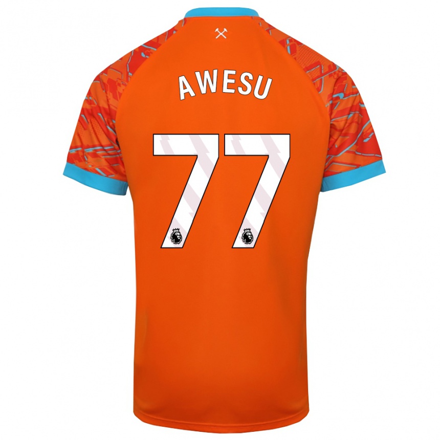 גברים כדורגל לנריי אווסו #77 כתום לבן חולצת שוער 2025/26