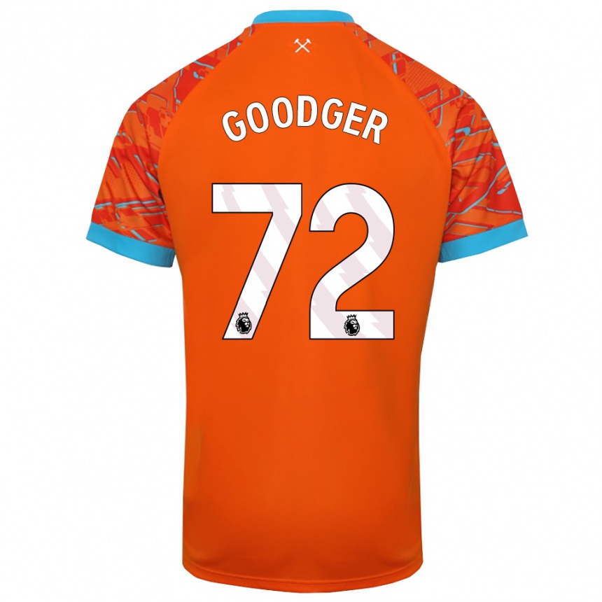 גברים כדורגל Tommy Goodger #72 כתום לבן חולצת שוער 2025/26