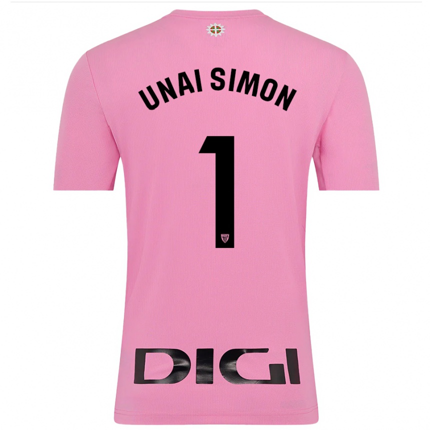 גברים כדורגל אונאי סימון #1 ורוד שחור חולצת שוער 2025/26