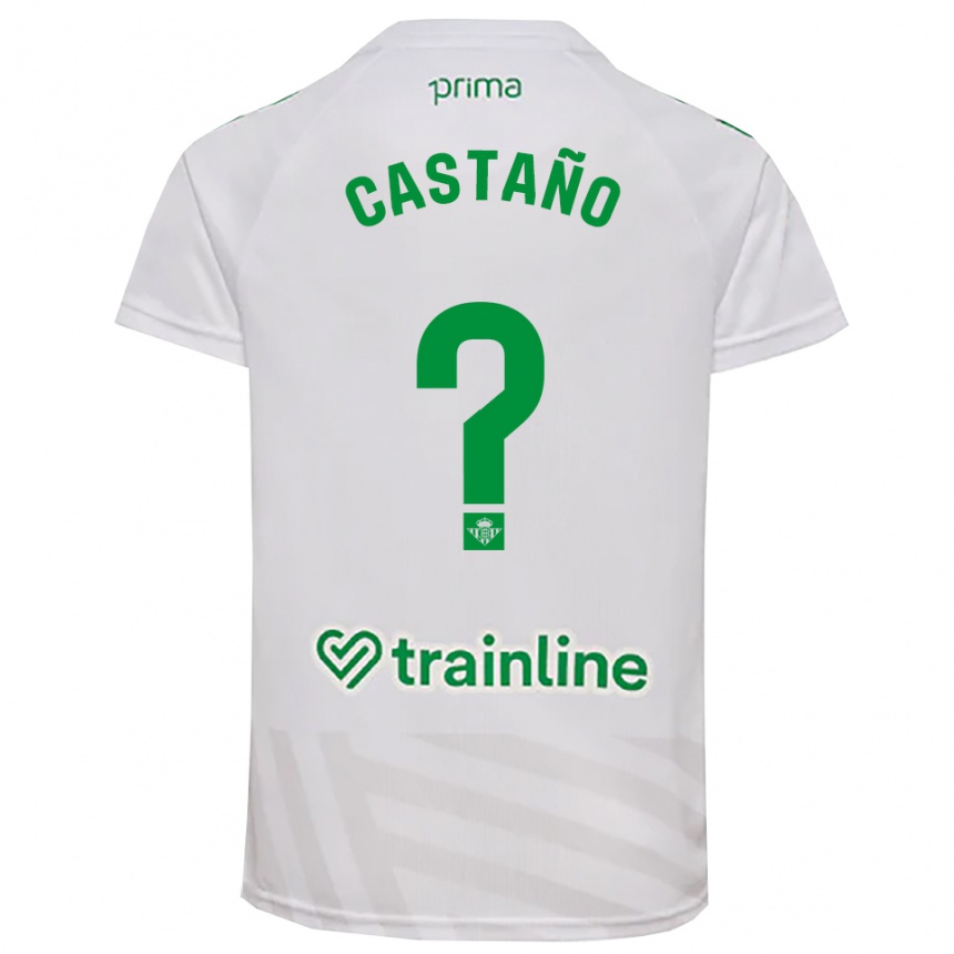 גברים כדורגל Jesús Castaño #0 ירוק לבן חולצת שוער 2025/26