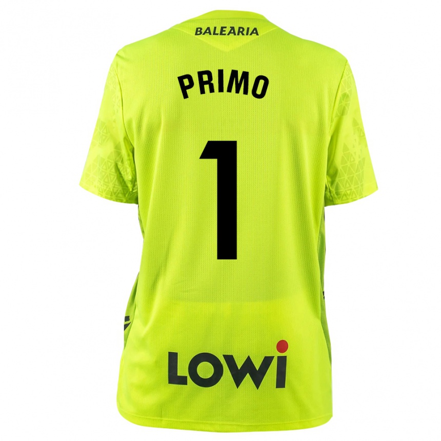 גברים כדורגל אלחנדרו פרימו #1 ירוק פלורסנט שחור חולצת שוער 2025/26