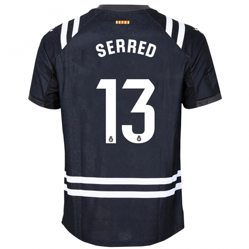 גברים כדורגל Llorenç Serred #13 שחור לבן חולצת שוער 2025/26