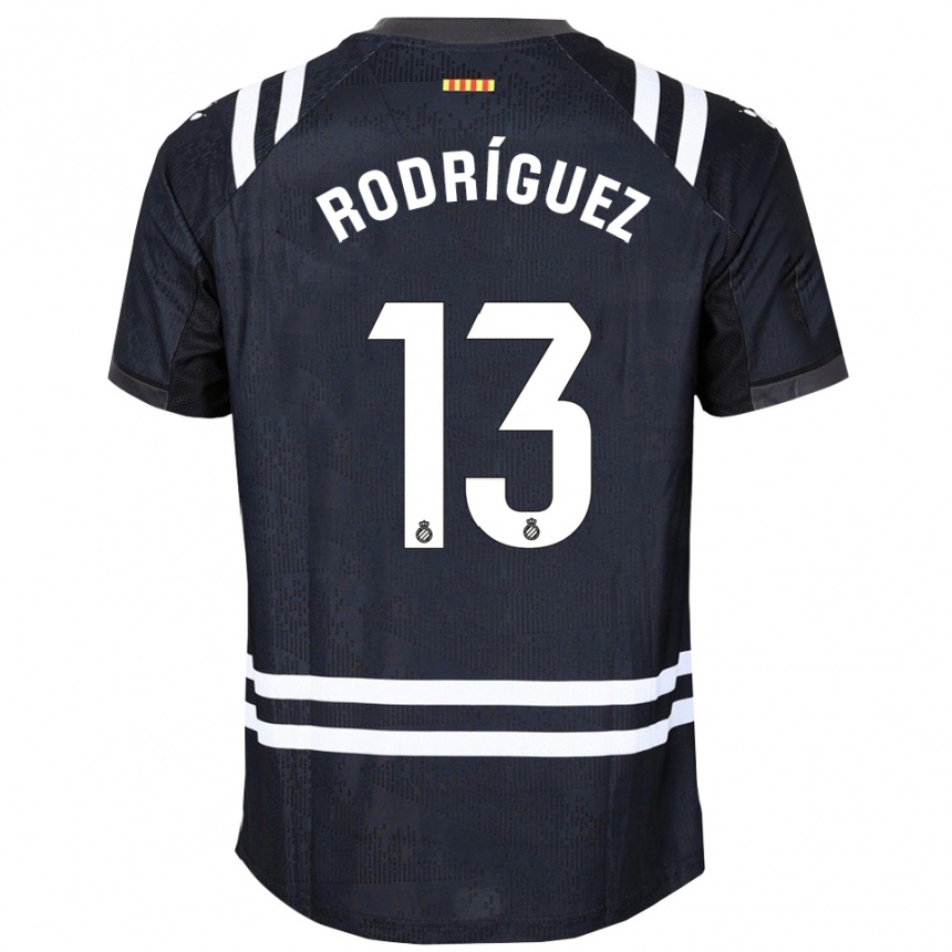 גברים כדורגל Joel Rodríguez #13 שחור לבן חולצת שוער 2025/26