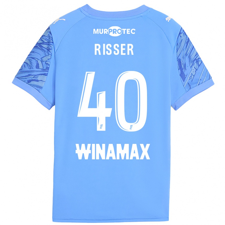 גברים כדורגל רובין ריסר #40 כחול בהיר לבן חולצת שוער 2025/26