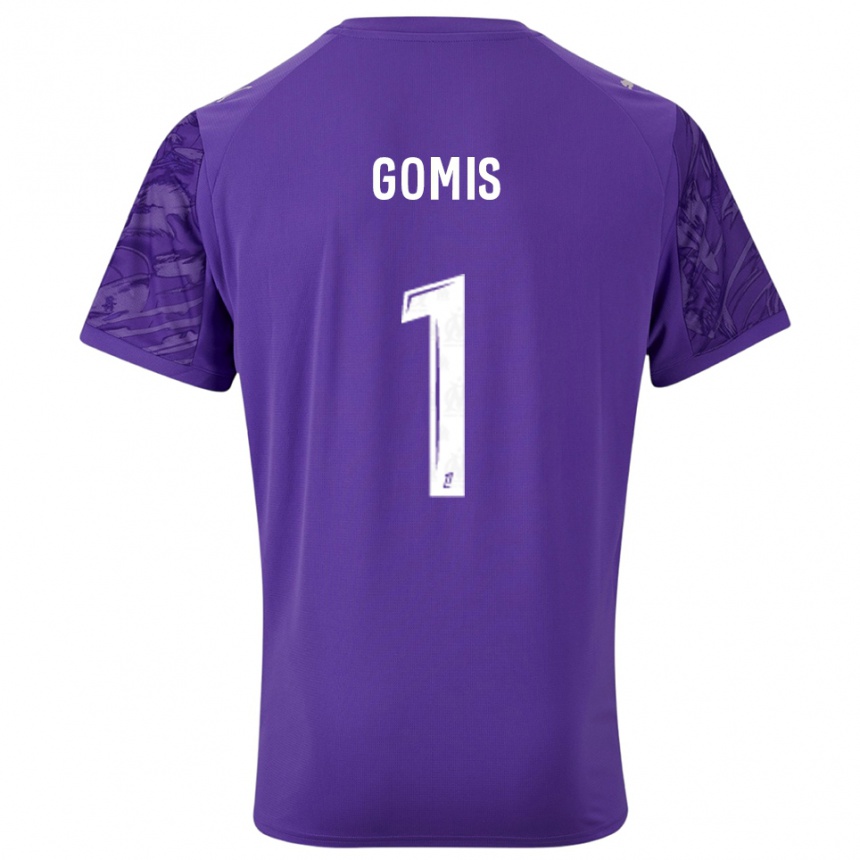 גברים כדורגל איברהים גומיס #1 סגול לבן חולצת שוער 2025/26