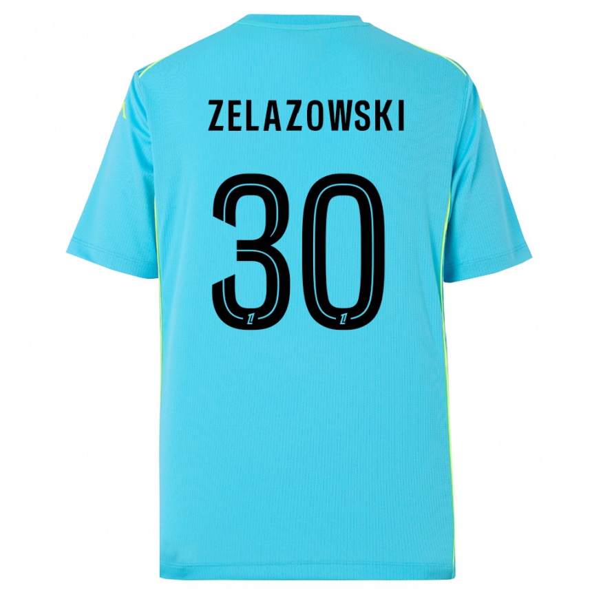 גברים כדורגל בארטוס זלזובסקי #30 כחול שמיים שחור חולצת שוער 2025/26