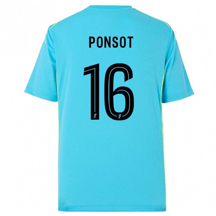 גברים כדורגל Martin Ponsot #16 כחול שמיים שחור חולצת שוער 2025/26