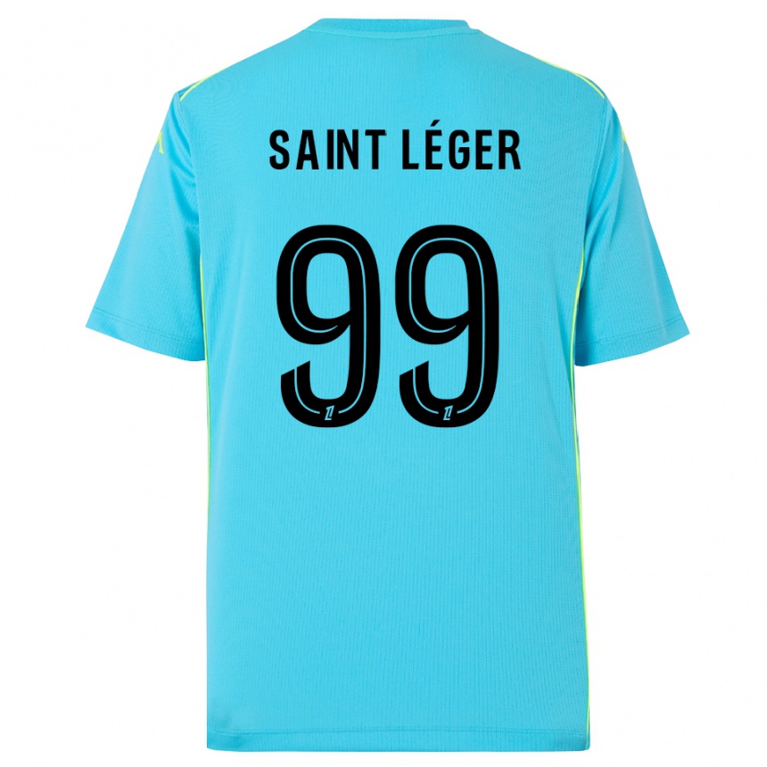 גברים כדורגל מאורין סיינט-לז׳ה #99 כחול שמיים שחור חולצת שוער 2025/26